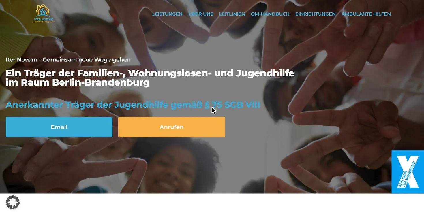 Website von Iter Novum