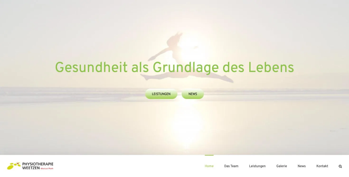 Website von Physiotherapie Weetzen